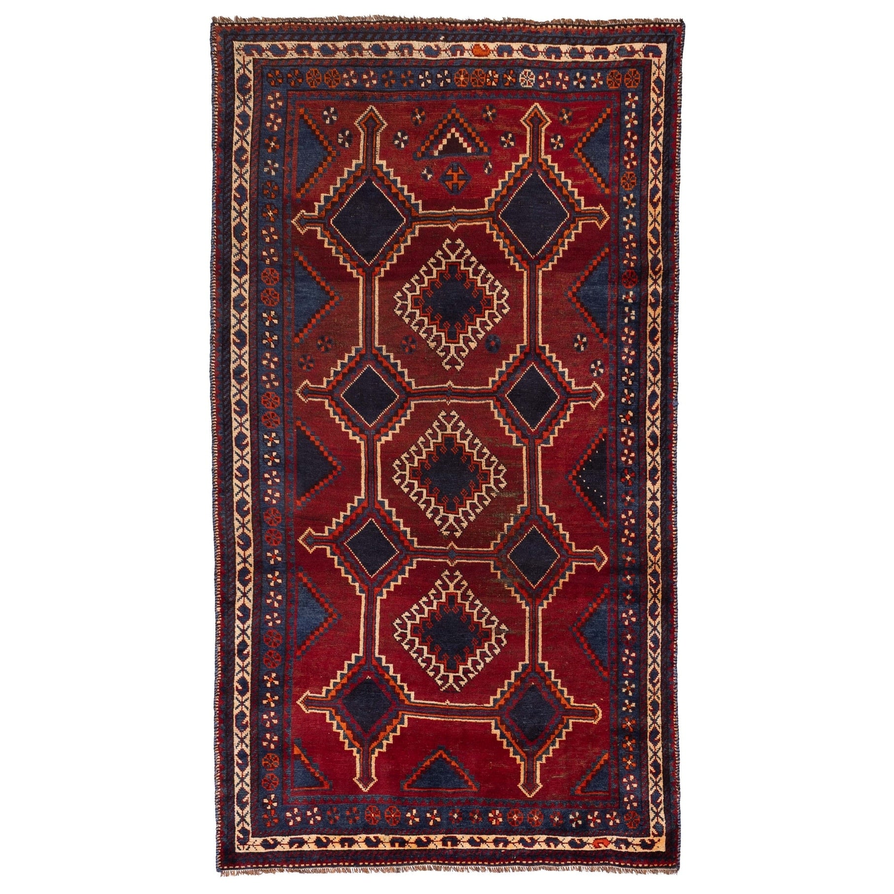 Ecarpetgallery Hand Knotted Melis Vintage Dark Red Wool Rug 411 X 92