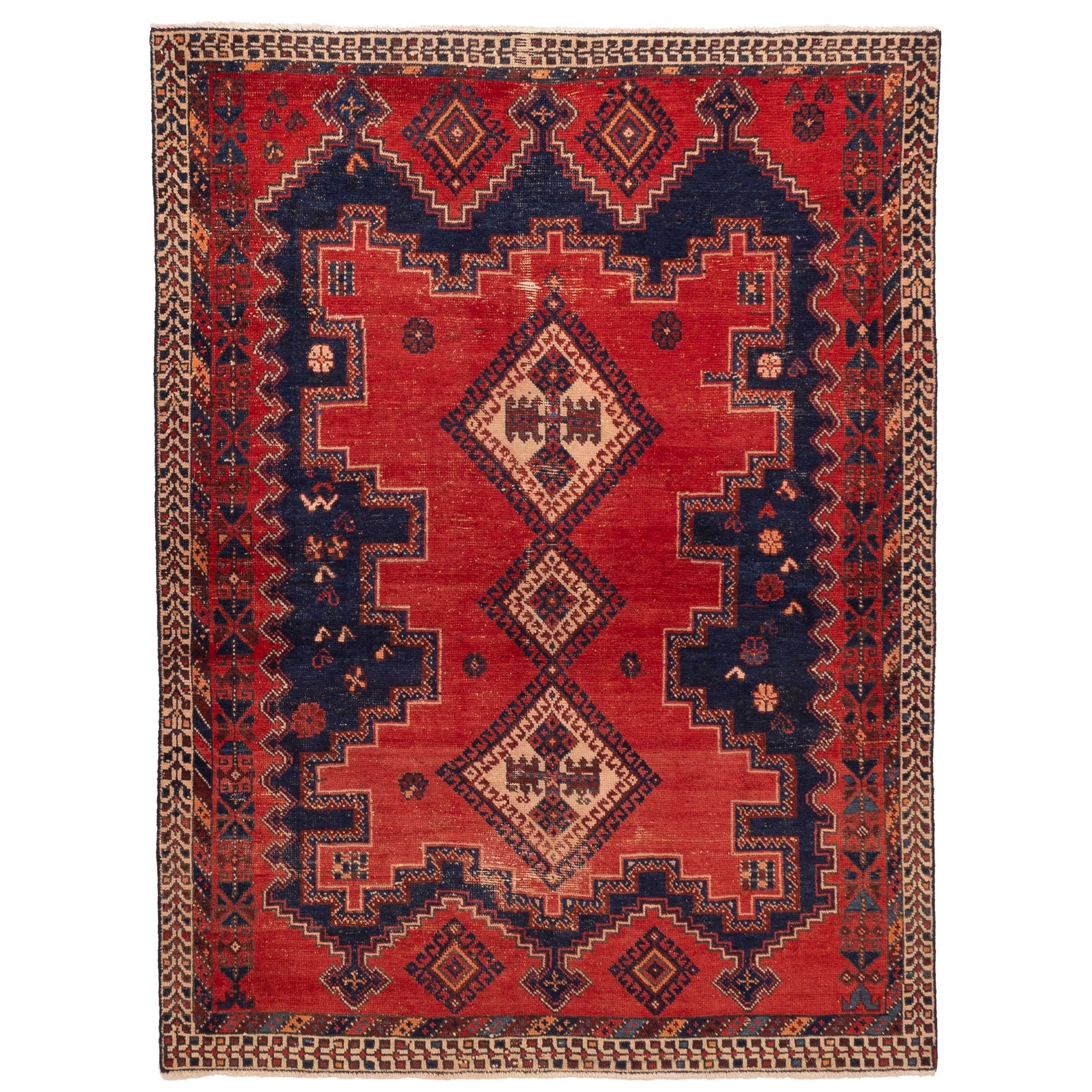 Ecarpetgallery Hand Knotted Melis Vintage Red Wool Rug 411 X 69