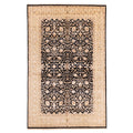 Ecarpetgallery Hand Knotted Mirzapur Black Viscose Wool Rug 63 X 99