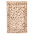 Ecarpetgallery Hand Knotted Mirzapur Cream Viscose Wool Rug 63 X 910