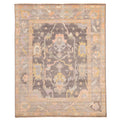 Ecarpetgallery Hand Knotted Modern Oushak Charcoal Wool Rug 711 X 911