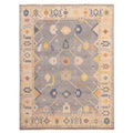 Ecarpetgallery Hand Knotted Modern Oushak Dark Grey Wool Rug 811 X 1110