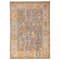 Ecarpetgallery Hand Knotted Modern Oushak Dark Grey Wool Rug 99 X 139