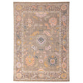 Ecarpetgallery Hand Knotted Modern Oushak Dark Grey Wool Rug 100 X 139