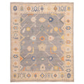 Ecarpetgallery Hand Knotted Modern Oushak Dark Grey Wool Rug 710 X 99