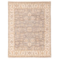 Ecarpetgallery Hand Knotted Modern Oushak Dark Grey Wool Rug 711 X 101