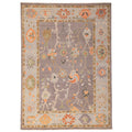 Ecarpetgallery Hand Knotted Modern Oushak Dark Grey Wool Rug 910 X 139