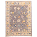 Ecarpetgallery Hand Knotted Modern Oushak Dark Grey Wool Rug 811 X 1111