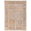 Ecarpetgallery Hand Knotted Modern Oushak Grey Wool Rug 89 X 1111