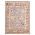 Ecarpetgallery Hand Knotted Modern Oushak Grey Wool Rug 79 X 101