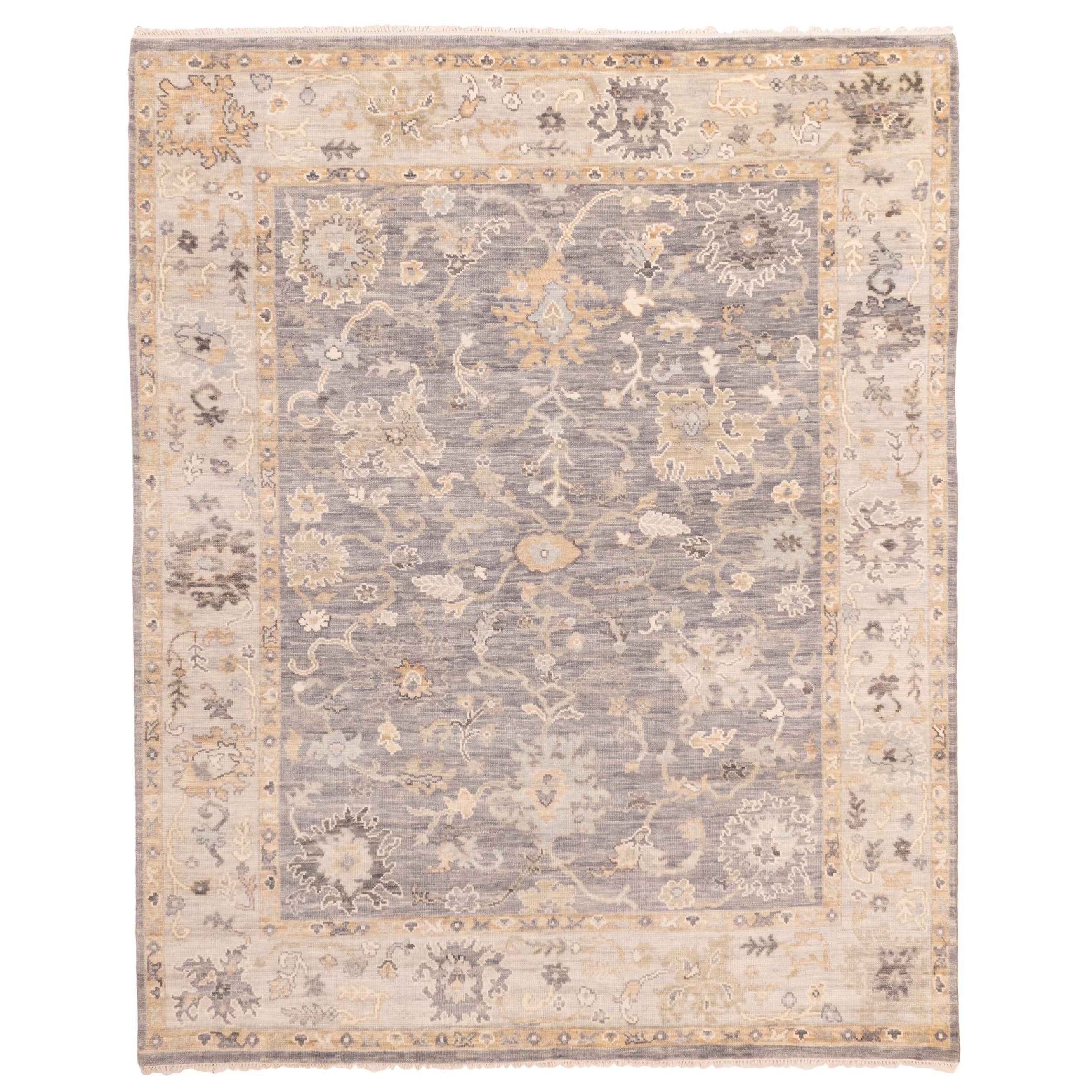 Ecarpetgallery Hand Knotted Modern Oushak Grey Wool Rug 82 X 911