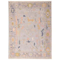 Ecarpetgallery Hand Knotted Modern Oushak Light Grey Wool Rug 90 X 119