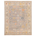 Ecarpetgallery Hand Knotted Modern Oushak Light Grey Wool Rug 80 X 99