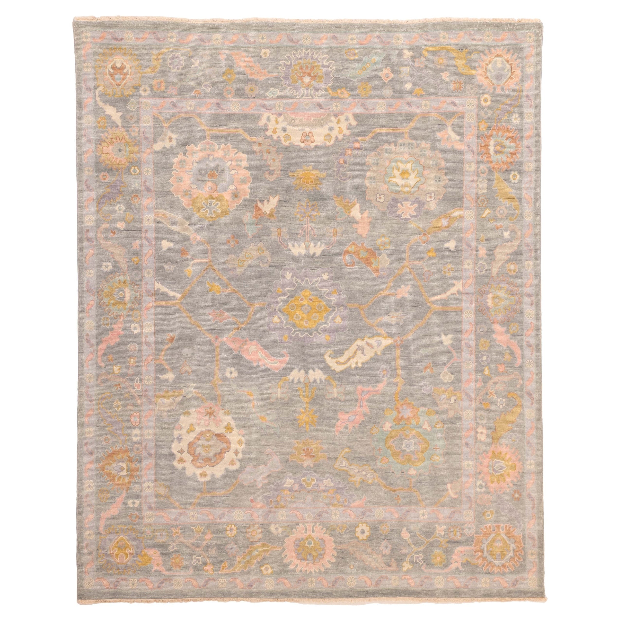 Ecarpetgallery Hand Knotted Modern Oushak Sage Wool Rug 710 X 910
