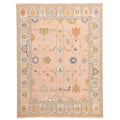 Ecarpetgallery Hand Knotted Modern Oushak Salmon Wool Rug 811 X 119