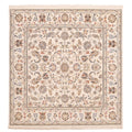 Ecarpetgallery Hand Knotted Nain Cream Silk Wool Rug 58 X 511