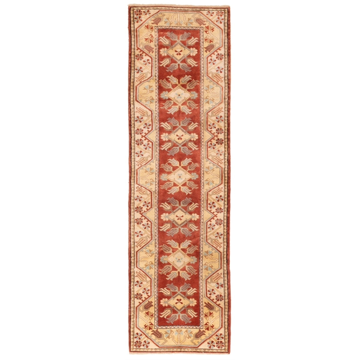 Ecarpetgallery Hand Knotted Oushak Dark Copper Wool Rug 28 X 99