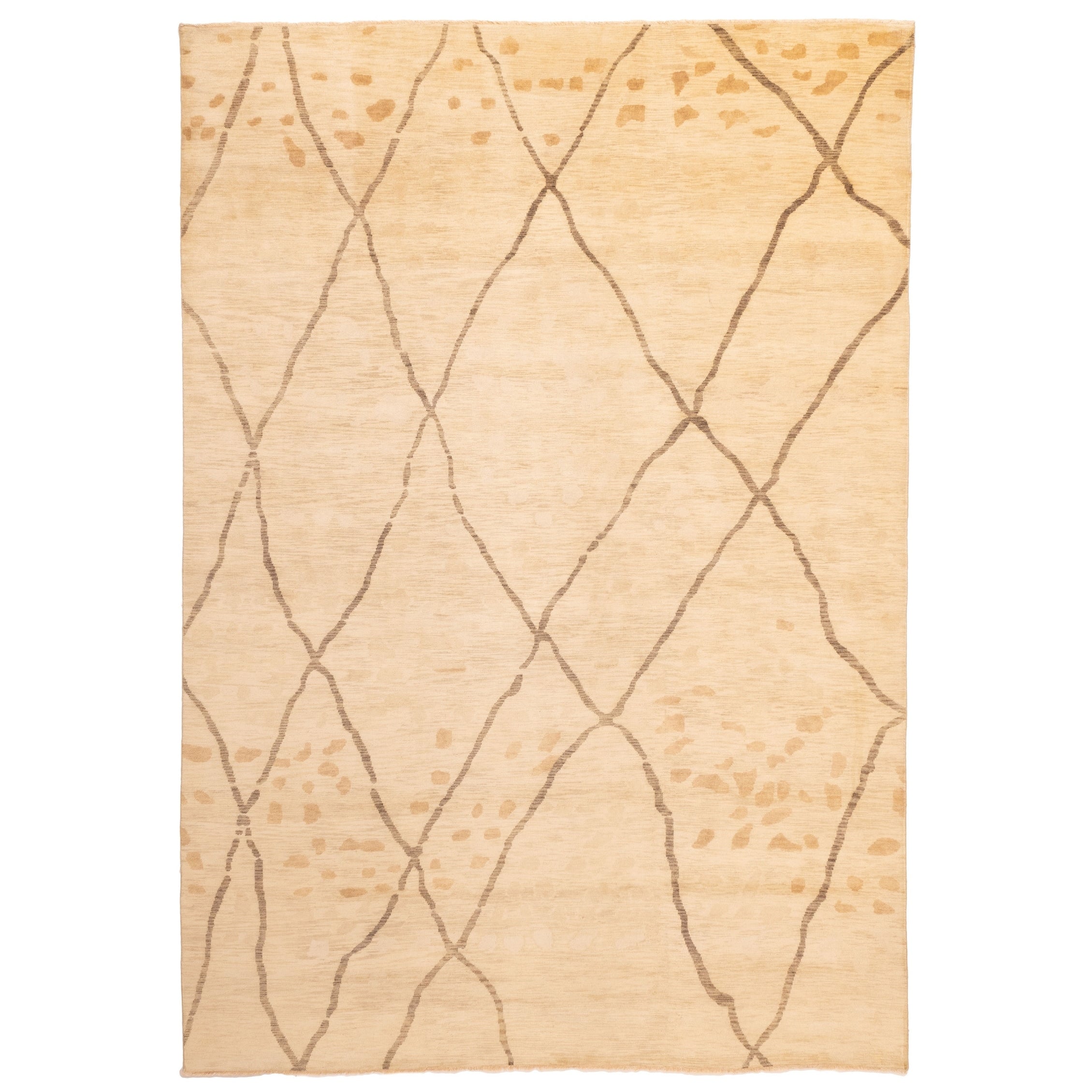 Ecarpetgallery Hand Knotted Pak Finest Marrakesh Beige Wool Rug 90 X 127