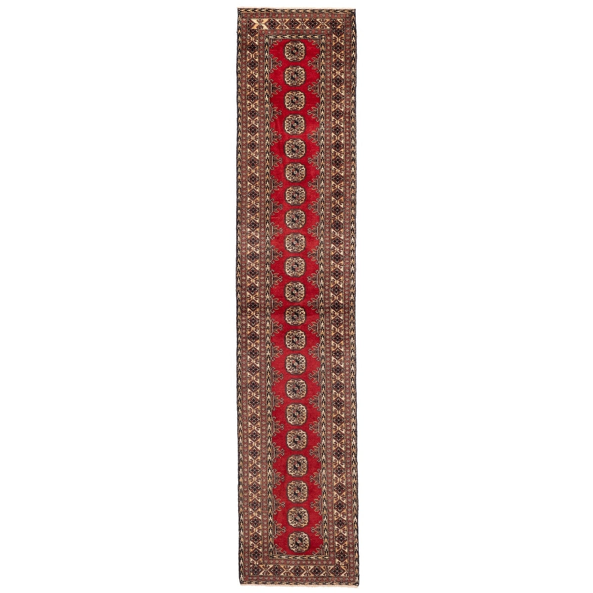 Ecarpetgallery Hand Knotted Peshawar Bokhara Red Wool Rug 26 X 122