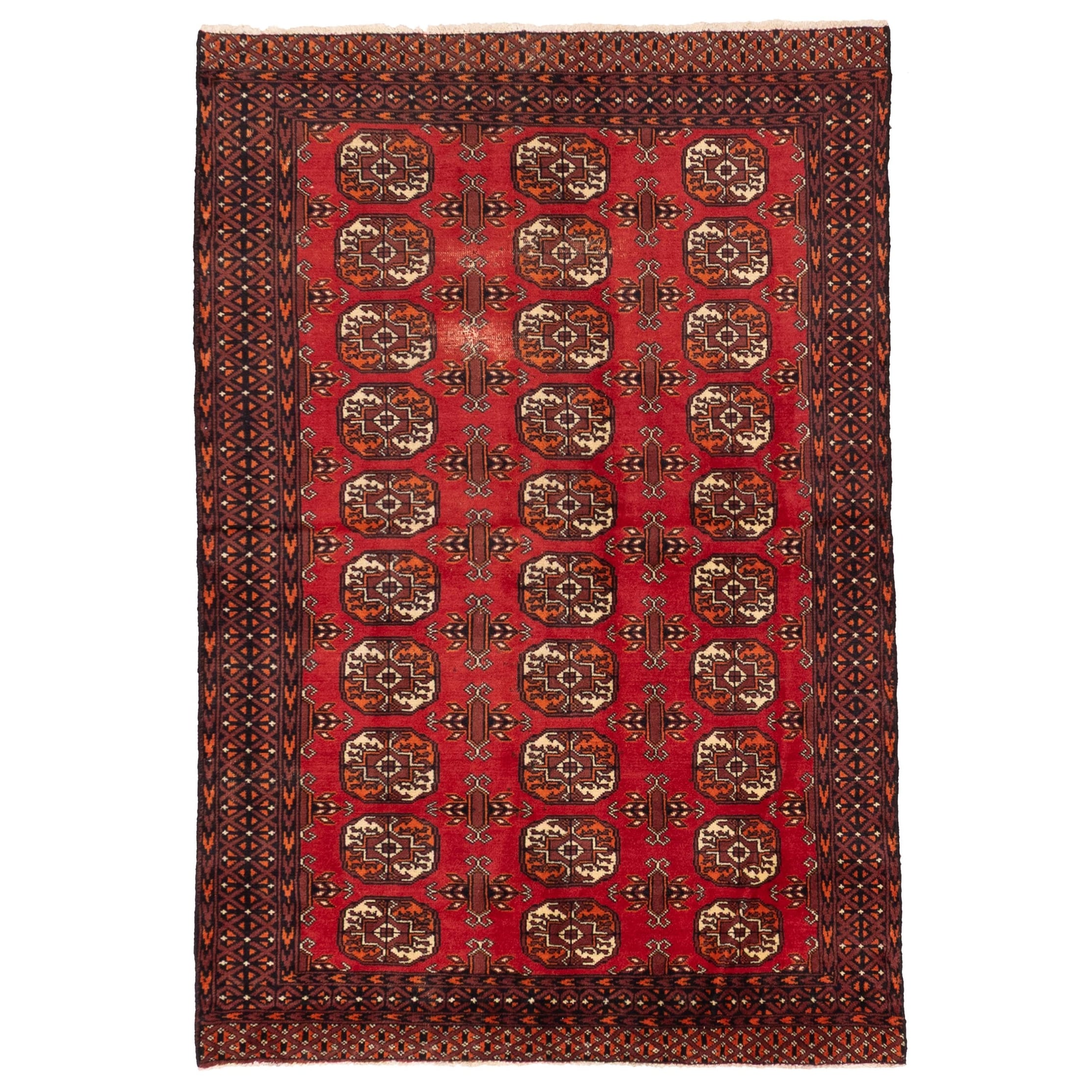 Ecarpetgallery Hand Knotted Peshawar Bokhara Red Wool Rug 311 X 58