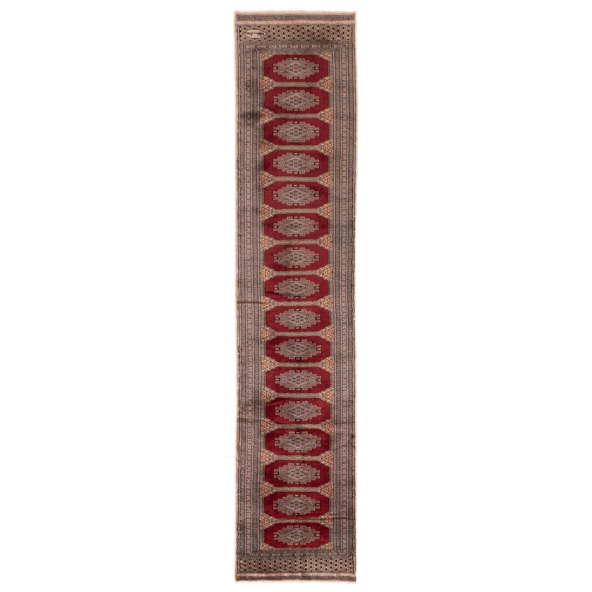 Ecarpetgallery Hand Knotted Peshawar Bokhara Red Wool Rug 22 X 102