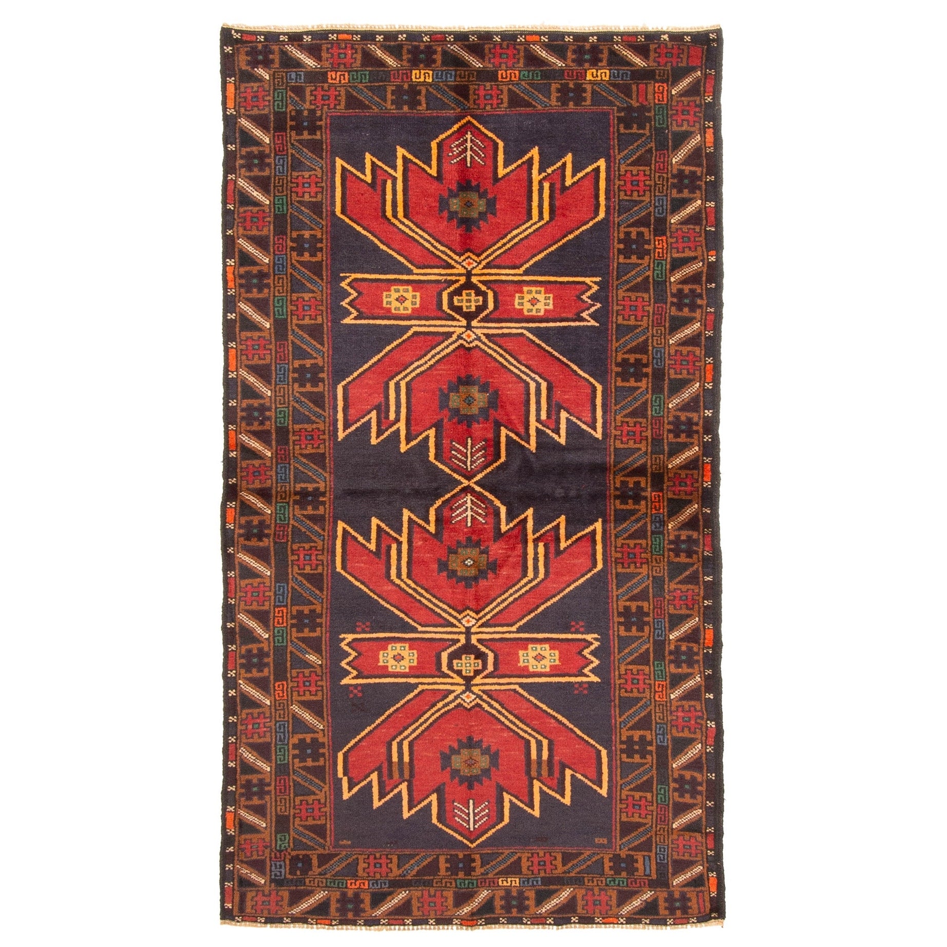 Ecarpetgallery Hand Knotted Rizbaft Black Wool Rug 33 X 60