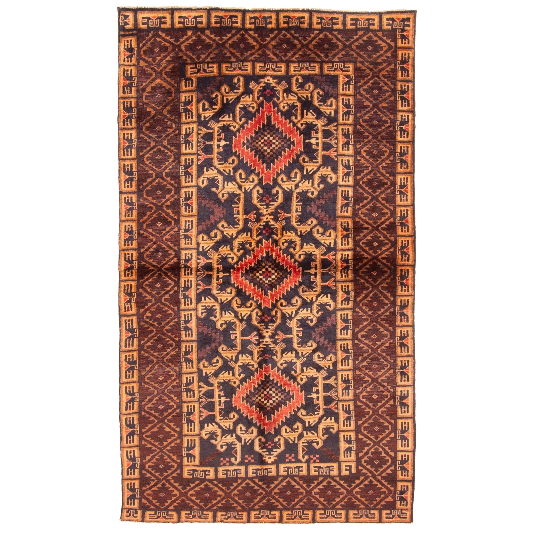 Ecarpetgallery Hand Knotted Rizbaft Black Wool Rug 35 X 60