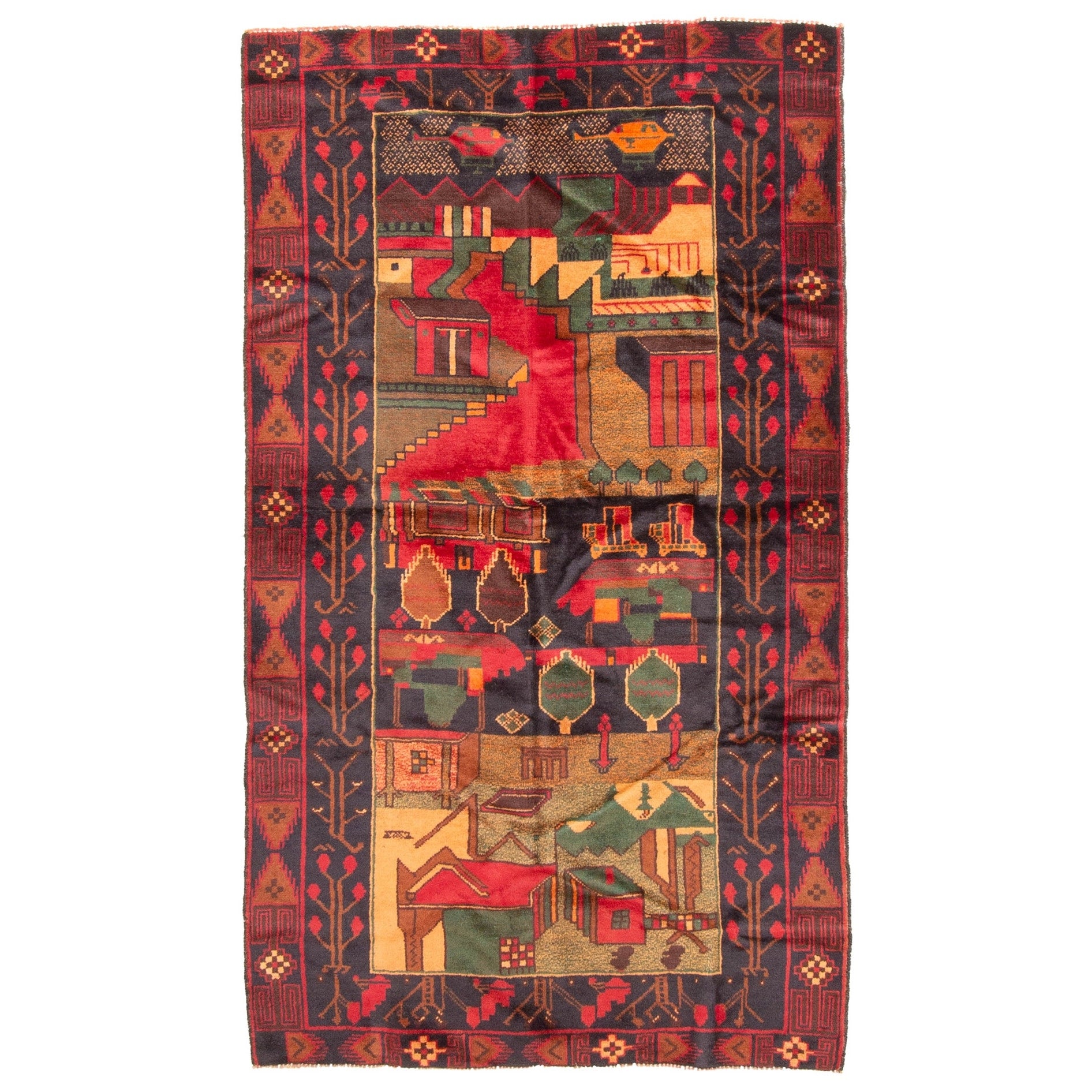Ecarpetgallery Hand Knotted Rizbaft Black Wool Rug 35 X 511