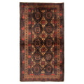 Ecarpetgallery Hand Knotted Rizbaft Black Wool Rug 38 X 69