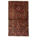Ecarpetgallery Hand Knotted Rizbaft Dark Brown Wool Rug 36 X 64