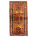 Ecarpetgallery Hand Knotted Rizbaft Dark Brown Wool Rug 35 X 67