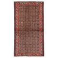 Ecarpetgallery Hand Knotted Rizbaft Dark Brown Wool Rug 33 X 62