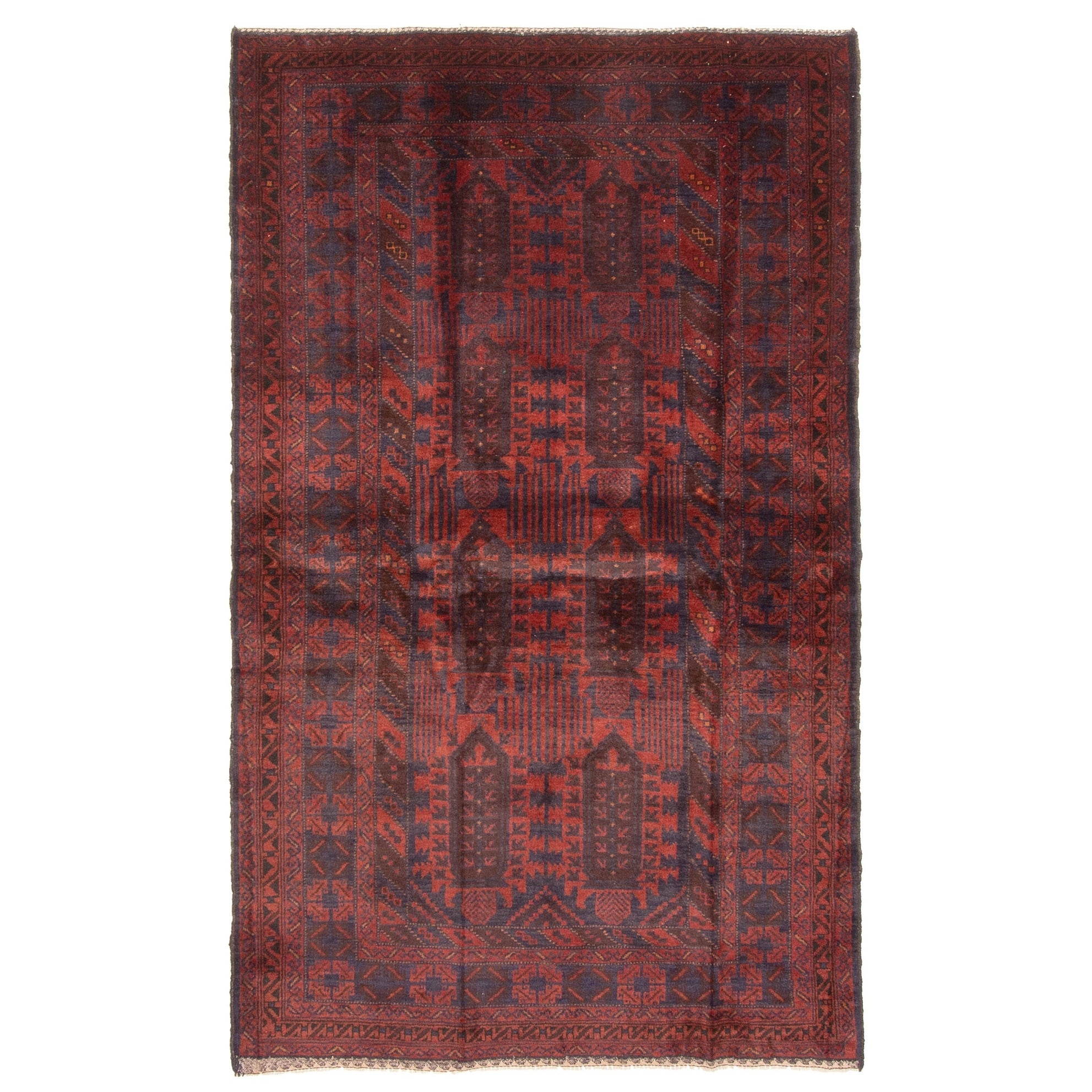 Ecarpetgallery Hand Knotted Rizbaft Dark Brown Wool Rug 40 X 66