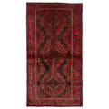 Ecarpetgallery Hand Knotted Rizbaft Dark Brown Wool Rug 35 X 64