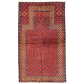 Ecarpetgallery Hand Knotted Rizbaft Dark Burgundy Wool Rug 35 X 59