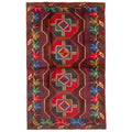 Ecarpetgallery Hand Knotted Rizbaft Dark Burgundy Wool Rug 310 X 63