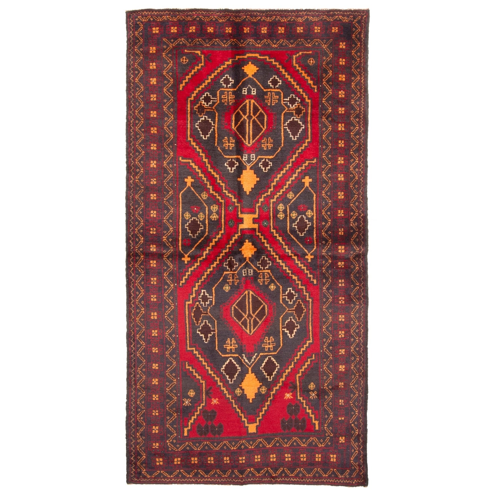 Ecarpetgallery Hand Knotted Rizbaft Dark Grey Wool Rug 32 X 65
