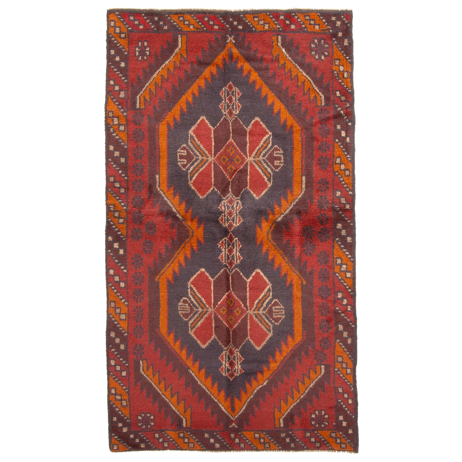 Ecarpetgallery Hand Knotted Rizbaft Dark Grey Wool Rug 37 X 64