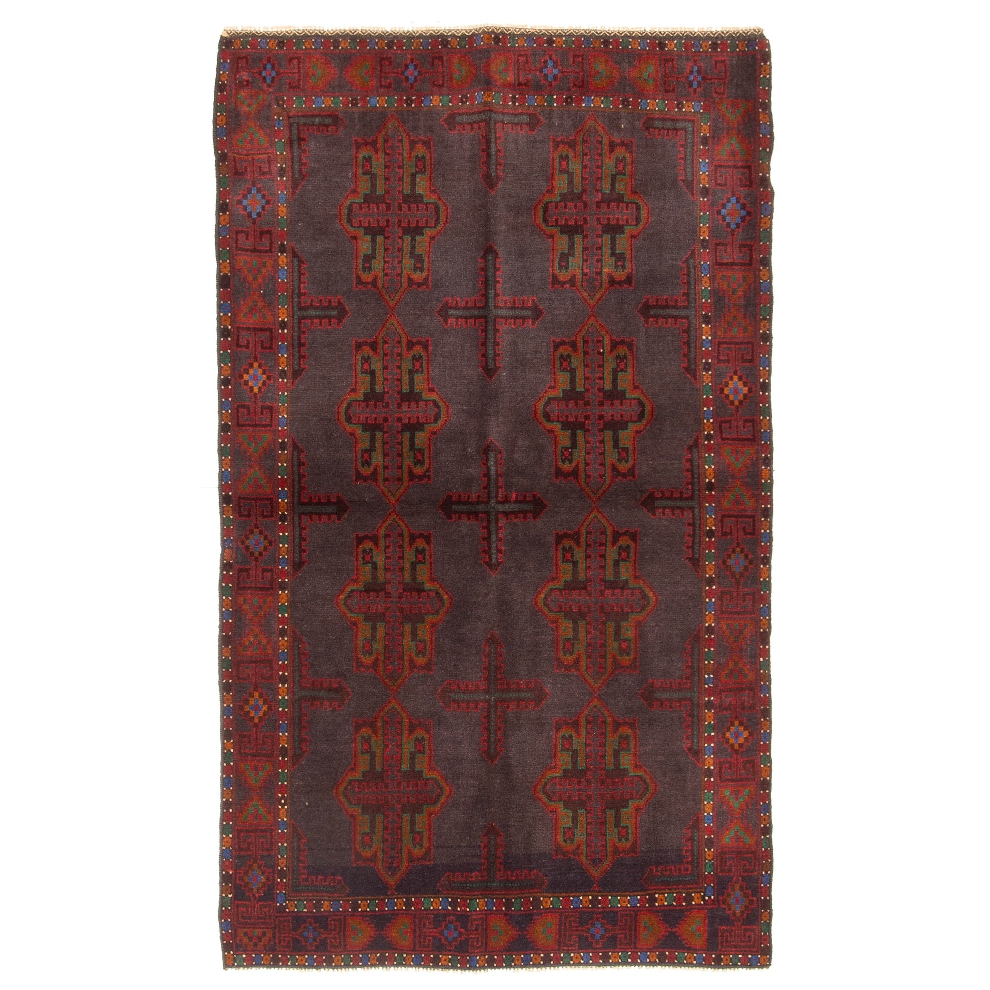 Ecarpetgallery Hand Knotted Rizbaft Dark Grey Wool Rug 37 X 62