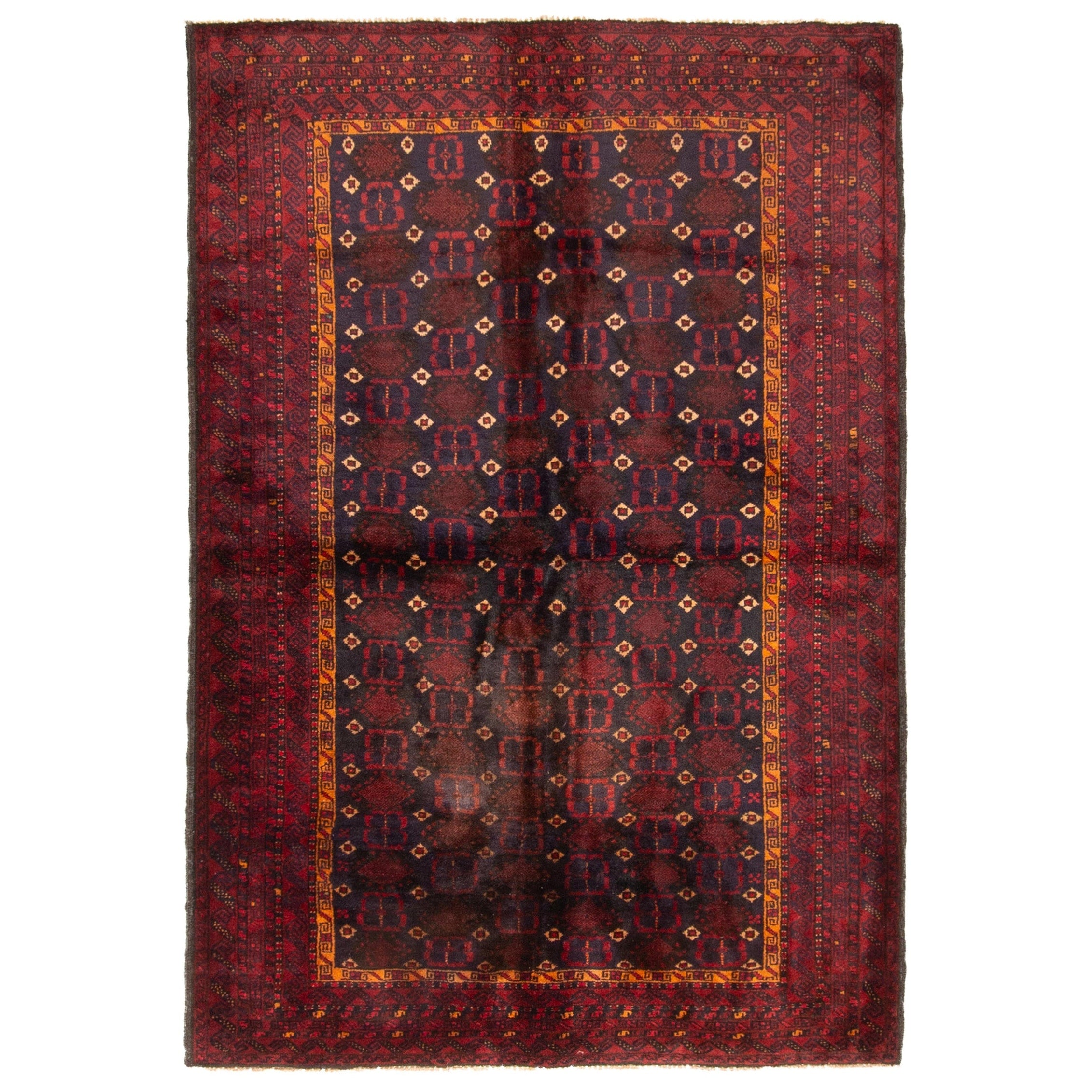 Ecarpetgallery Hand Knotted Rizbaft Dark Navy Wool Rug 40 X 510
