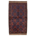 Ecarpetgallery Hand Knotted Rizbaft Dark Navy Wool Rug 37 X 66