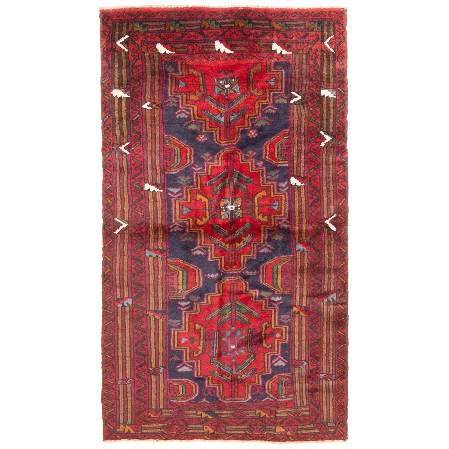 Ecarpetgallery Hand Knotted Rizbaft Dark Navy Wool Rug 32 X 511