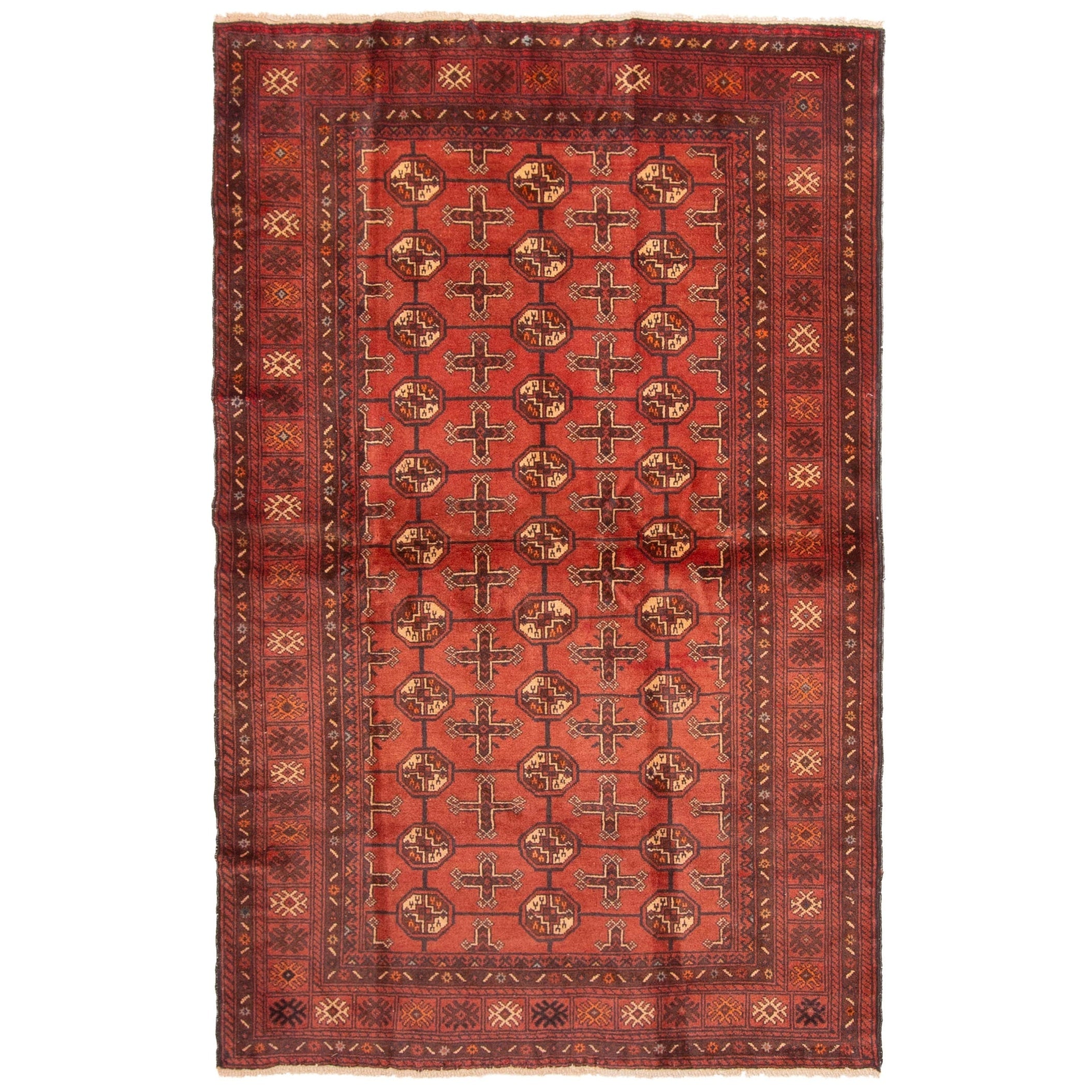 Ecarpetgallery Hand Knotted Rizbaft Dark Red Wool Rug 311 X 61