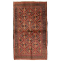 Ecarpetgallery Hand Knotted Rizbaft Dark Red Wool Rug 35 X 510