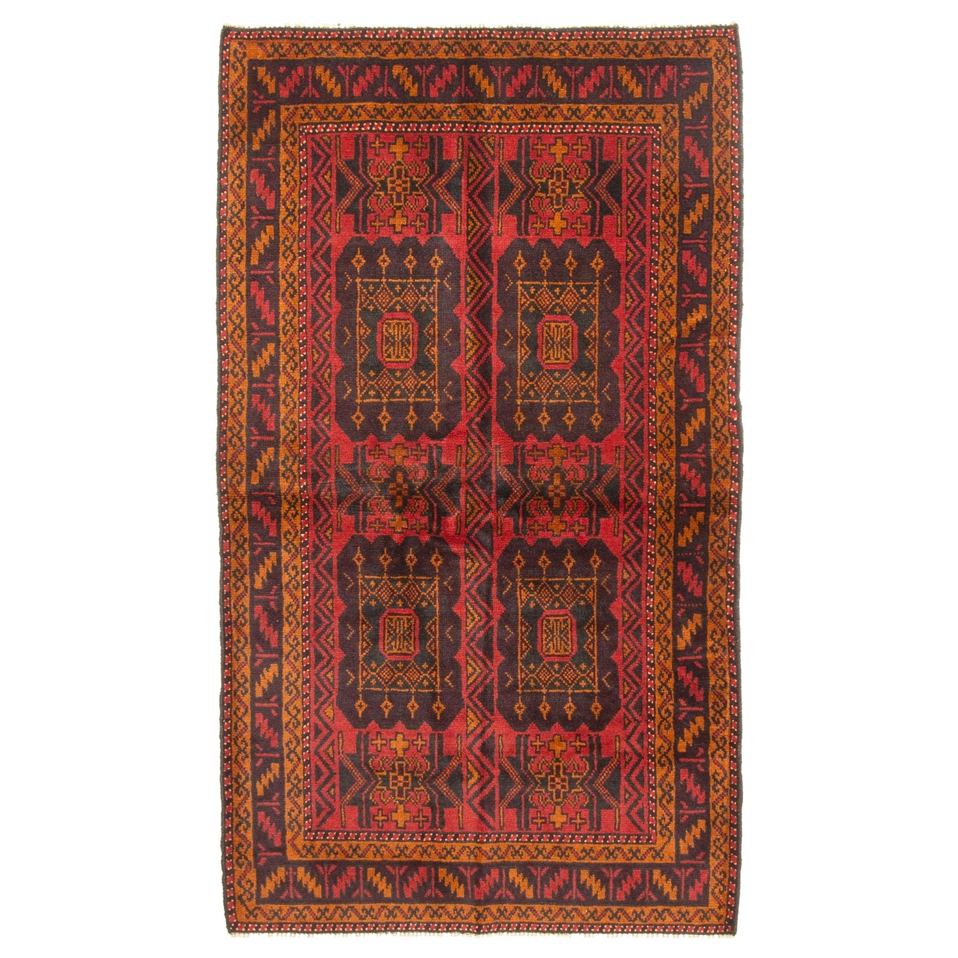 Ecarpetgallery Hand Knotted Rizbaft Dark Red Wool Rug 33 X 511