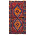Ecarpetgallery Hand Knotted Rizbaft Dark Red Wool Rug 35 X 67