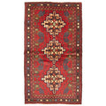 Ecarpetgallery Hand Knotted Rizbaft Dark Red Wool Rug 38 X 65