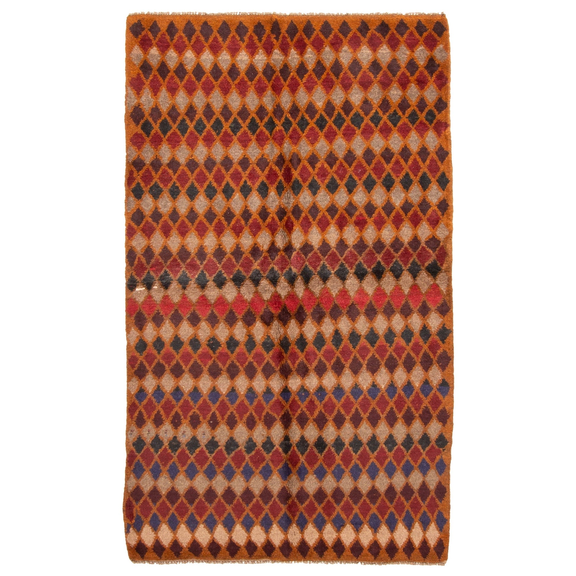 Ecarpetgallery Hand Knotted Rizbaft Dark Red Wool Rug 37 X 63