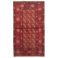 Ecarpetgallery Hand Knotted Rizbaft Dark Red Wool Rug 35 X 511
