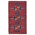 Ecarpetgallery Hand Knotted Rizbaft Dark Red Wool Rug 36 X 64